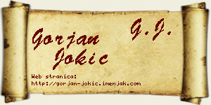 Gorjan Jokić vizit kartica